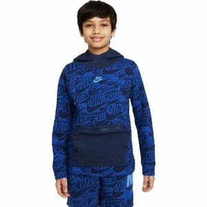 Nike NSW NIKE READ AOP FT PO HD B Fiú pulóver, kék, méret kép