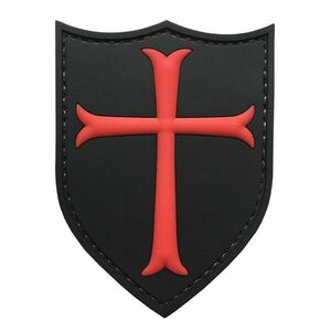 WARAGOD Tapasz 3D Knights Templar Crusaders Cross 7.5x5.7cm kép
