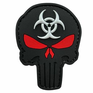 WARAGOD Tapasz 3D Punisher Biohazard 7.5x5.6cm kép