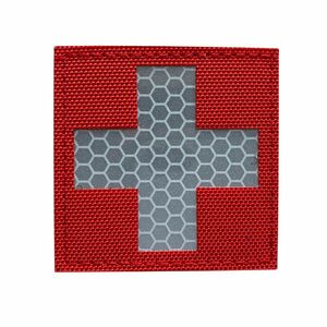 WARAGOD FELVARRÓ Reflective Fabric Cross Medic Patch Red and White kép