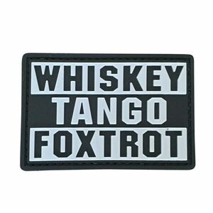 WARAGOD Whisky Tango PVC rátét, fekete-szürke kép
