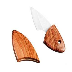 Mini hordozható kés, 10.5 cm, IdeallStore®, fa köpeny, rozsdamentes kép