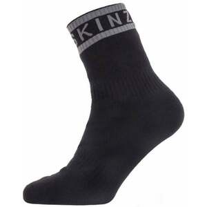 Sealskinz Waterproof Warm Weather Ankle Length Sock With Hydrostop Black/Grey M Kerékpáros zoknik kép