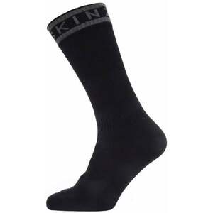 Sealskinz Waterproof Warm Weather Mid Length Sock With Hydrostop Black/Grey S Kerékpáros zoknik kép