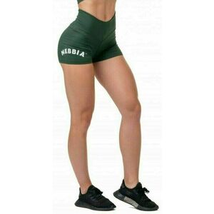 Nebbia Classic Hero High-Waist Shorts Dark Green S Fitness nadrág kép