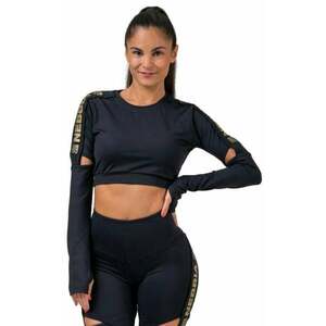 Nebbia Honey Bunny Crop Top Long Sleeve Fekete S Fitness póló kép