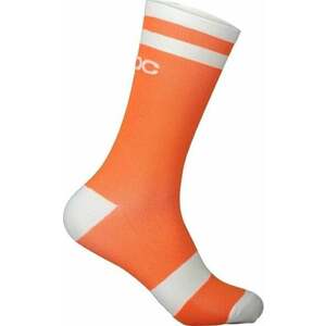 POC Lure MTB Long Sock Zink Orange/Hydrogen White M Kerékpáros zoknik kép