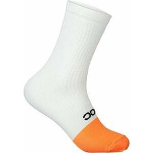 POC Flair Sock Mid Hydrogen White/Zink Orange S Kerékpáros zoknik kép
