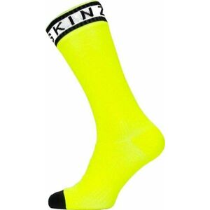 Sealskinz Waterproof Warm Weather Mid Length Sock With Hydrostop Neon Yellow/Black/White M Kerékpáros zoknik kép