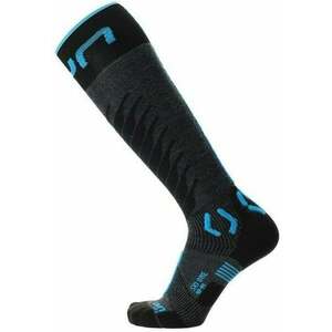 UYN Man Ski One Merino Socks Anthracite/Turquoise 35-38 Sízokni kép