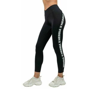 Nebbia High Waisted Side Stripe Leggings Iconic Black L Fitness nadrág kép