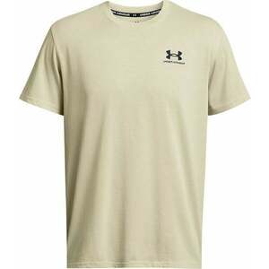 Under Armour Men's UA Logo Embroidered Heavyweight Short Sleeve Silt/Black L Fitness póló kép
