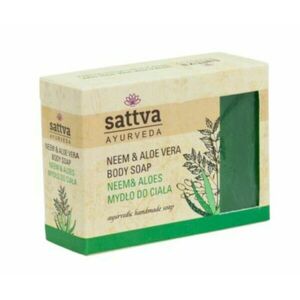 Ajurvédikus kézműves szappan - Neem és Aloe Vera 125g - Sattva Ayurveda kép