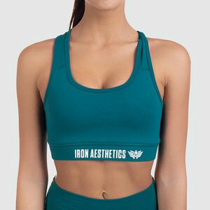 Női sportmelltartó STUFFED - Iron Aesthetics, smaragd kép