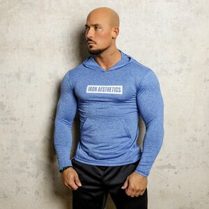 Férfi kapucnis póló Iron Aesthetics Active Fit, kék kép
