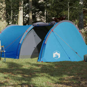 vidaXL 4 személyes kék sátor kép