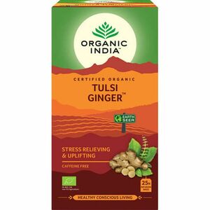 Tulsi GINGER Gyömbér, filteres bio tea, 25 filter - Organic India kép
