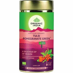 Tulsi POMEGRANATE GREEN, szálas bio tea, 100g - Organic India kép