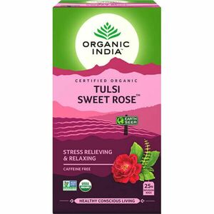 Tulsi SWEET ROSE, filteres bio tea, 25 filter - Organic India kép