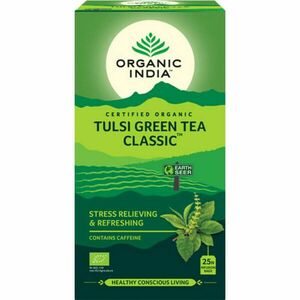 Tulsi GREEN TEA Zöld Tea, filteres bio tea, 25 filter - Organic India kép