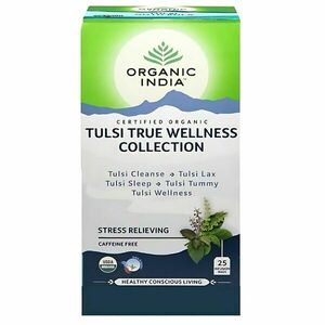 Tulsi TRUE WELLNESS COLLECTION, filteres bio tea, 25 filter - Organic India kép