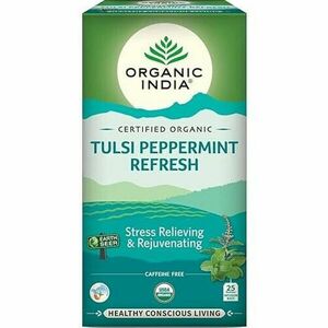 Tulsi PEPPERMINT REFRESH, filteres bio tea, 25 filter - Organic India kép