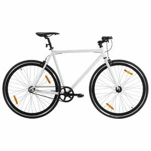 vidaXL fehér és fekete örökhajtós kerékpár 700c 51 cm kép
