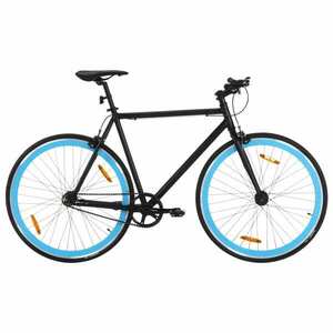 vidaXL fekete és kék örökhajtós kerékpár 700c 51 cm kép