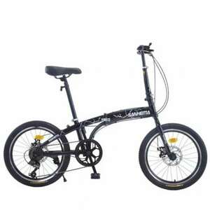 Sanhema 20" összehajtható camping kerékpár 7 sebesség fekete 30B kép