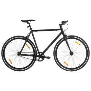 vidaXL fekete fix áttételes kerékpár 700c 51 cm kép