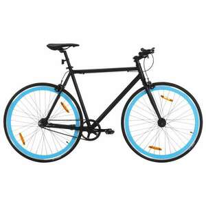 vidaXL fekete és kék örökhajtós kerékpár 700c 59 cm kép