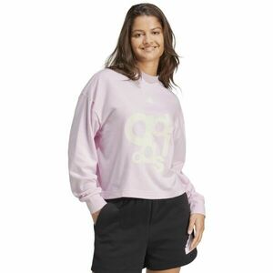 adidas FRENCH TERRY PRINT LOOSE SWEATSHIRT Női pulóver, rózsaszín, méret kép