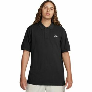 Nike CLUB Férfi galléros póló, fekete, méret kép