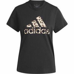 adidas ANIMAL PRINT GRAPHICH T-SHIRT Női póló, fekete, méret kép