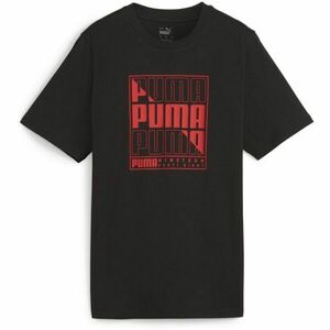 Puma GRAPHIC PUMA BOX TEE Férfi póló, fekete, méret kép