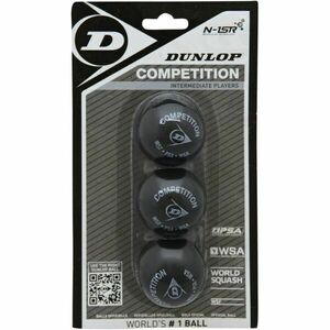 Dunlop COMP 3BBL Squash labda, fekete, méret kép