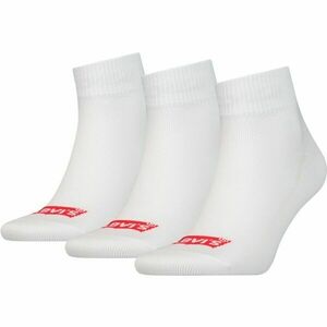 Levi's® MID CUT BATWING LOGO 3P Uniszex zokni, fehér, méret kép