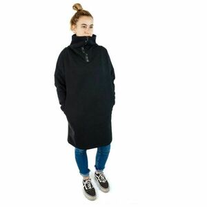 XISS SPLASHED ZIP Női pulóver, fekete, méret kép