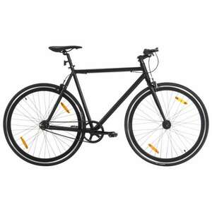 vidaXL fekete örökhajtós kerékpár 700c 55 cm kép