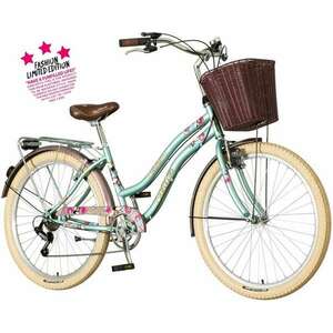 Visitor Bubilas virágos női cruiser kerékpár világoskék kép