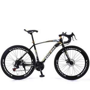 Sanhema 700C országúti kerékpár 24 sebesség fekete-arany 55C kép