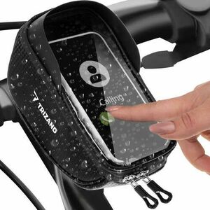 Telefontartós vízálló kerékpártáska kormányra kép