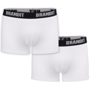 Brandit Boxer rövidnadrág logóval 2db, fehér-fehér kép