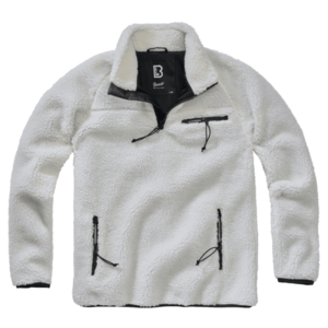 Brandit gyapjú kabát Teddyfleece Troyer, fehér kép