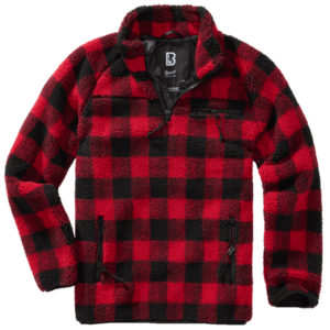 Brandit gyapjú kabát Teddyfleece Troyer, piros/fekete kép