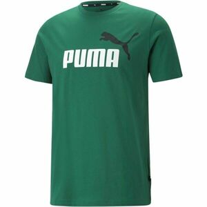 Puma ESS + 2 COL LOGO TEE Férfi póló, zöld, méret kép