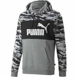 Puma ESS+ CAMO HOODIE TR Férfi pulóver, szürke, méret kép