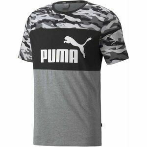 Puma ESS+ CAMO TEE Férfi póló, sötétszürke, méret kép