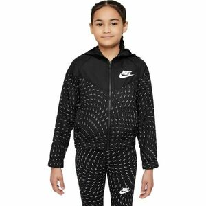 Nike NSW WINDRUNNER AOP Lány kabát, fekete, méret kép