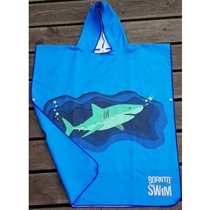 Poncsó borntoswim shark poncho junior blue xs kép